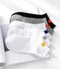 Chaussettes pour hommes 5 paires été coton court à la mode et respirant bateau confortable décontracté blanc