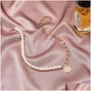 ペンダントネックレス女性のためのIrregar Pearl Choker 2021ヴィンテージ幾何学的ネックレス