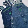 Jeans da uomo Salopette di jeans Tuta Pantaloni dritti con cinturino di grandi dimensioni Blu Altre taglie 28-50