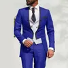 Mäns kostymer 2024 Formellt slitage plus fett groomsman kostym tredelad avslappnad affär bankettklänning manliga män kläder s