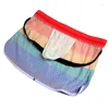 Onderbroek Sexy Ondergoed Mannen Boxers Culottes Slipje Mesh Regenboog Innerlijke Jockstrap U Bolle Pouch Gesp Boxershort