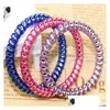 Accessoires pour cheveux Femmes Colorf Hairband Fille Candy Couleur Bandeau Cordon téléphonique Élastique Porte-queue de cheval Anneau Diamètre 5Cm Drop Deli Dhicf