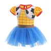 Robes de fille enfants bébé filles Halloween Cowgirl Costume carnaval Cosplay déguisement fête d'anniversaire princesse barboteuse combinaison avec arc