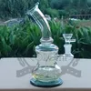 Narguilés Diable Forme Perc Bong Recycleur Narguilé Base Lourde Corne De Boeuf Verre Bongs Avec 14mm Femelle Joint Tuyau D'eau Dab Rig Huile Rigs Accessoires