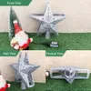 Diğer Etkinlik Partisi Malzemeleri Noel Ağacı Topper Star Snowflake Projektör Işık 3D LED Dönen Glitter Hollow Tree Topper Noel dekorasyon süsleri 231027