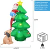 Outros suprimentos para festas de eventos Decoração inflável de Natal de 6 pés Árvore de Natal inflável com Papai Noel e cachorro Decoração de Natal inflável com LED 231027