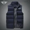 Men's Jackets 2023 Mini S Printed Car Vest Coat Sleeveless Winter Warm Casual Thickened Large