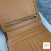 Kurze Brieftasche in Spiegelqualität, Epsom-Kalbsleder, Damen-Clutch-Geldbörsen, einzelne Geldbörsen, lange klassische Damen-Geldbörse mit orangefarbener Box-Karte