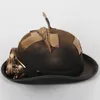 Berets bimmed feil hat steampunk top czapki fajne fedora nakrywacze gogle nocne klub cosplay hormear dla dorosłych upuszczenie sceny