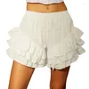 Shorts femininos Xingqing Lolita Bloomers Doce Mulheres Calças de Abóbora Segurança Ruffle Ruched Stretchy Calcinhas Victorian Bottoms Pettipants