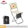 Mobiliário de acampamento Naturehike Portátil Ao Ar Livre Dobrável Liga de Alumínio Resistente ao Desgaste Encosto Camping Pony Stool - MZ01