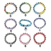 Creative Resin Round Beads Devil's Eye Beaded Bracelet Fatima's Hand Pendants Bracelets Jewelry Accessories In Bulk