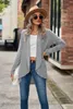 Women's Trench Coats Fashion Cardigan Tops Autumn Long Sleeve Solid Loose Casual Knitwear 2023 Office Lady Oversized Outerwear