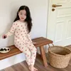 Vêtements Ensembles de pyjamas d'automne et d'hiver pour enfants Set garçons filles pantalon de vêtements pour bébé dessin animé laine de laine