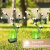 2Pcs Garden Solar Lamps IP65 Waterproof High Brightness Lawn Powered Firefly Lights Landscape Decoration