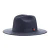 Baretten I Pure Wool Top Hat Patch Vintage Britse stijl Fedora