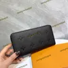 Designers de luxe ZIPPY WALLET Portefeuille Femmes Portefeuilles En Cuir Véritable Embrayage Longue Bourse Classique Avec Boîte Orange Porte-Cartes Sac Femmes Sacs NOIR 21 * 11CM