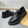 Dress Shoes 2023 Spring Autumn Vintage British Men Leather Business Formal Loafers Black Wedding Brogue Designer Luxury