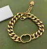 Mode Draagbare apparaten Gouden kettingen Ringen Armbanden Roestvrij staal Damesringarmband met slot C1201X