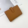 Kvinnliga plånböcker Cowhide Fashion Women Purse Mini Hasp Solid äkta läder Multikorthållare Mynt Kort visitkort Small Plånbok #0514