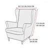 Cubiertas de silla Stretch Spandex Wing Cover Sillón de color sólido Wingback Relax Sofá Fundas con funda de cojín de asiento
