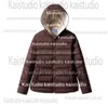 2023 Autumn/Winter Design Down Coat Women's Short Lightweight Hooded Versatile Casual Contrast Color Warm Inner Layer Coat