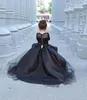 Girl Dresses Black Long Sleeve Flower Dress With Train Lace Princess Clothing Hi-Lo Length Brithday Party Kids Skirt Hand Made