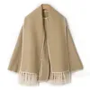 Womens Wool Blends TOTEM*E Wool Jacket with tassel scarf singlebreasted design feeling sweater short wool coat womens fallwinter 231027