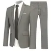 Męskie garnitury Trend Trend Suit Dwuczęściowy mężczyzna brytyjski dżentelmen stylista groom ślub formalne garnitury dla mężczyzn kurtka ślubna pełna blezer 231027