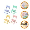 Cadeau cadeau 4 pcs tabouret chaise support de téléphone accessoires téléphone portable bureau mini meubles miniatures pliants