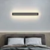 Vägglampa enkelhet ledlinje modernt sovrum vardagsrum bakgrund dekor restaurang bar långa strip lampor