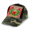 Ball Caps Fashion Christmas Fa la llama Ugly Sweater Cap Men Men Graphic Print Black Unisex Adult Hat