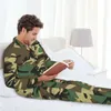 Men's Tracksuits Trendy Fashion Camouflage Long-Sleeved Pajama Set With Cotton Flannel Men Pants And Long Sleeve