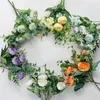 Dekorativa blommor konstgjorda lila pioner lila silke faux falsk blandad pionblomma för hem bröllop buketter dekortion