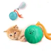 Kattenspeelgoed Slimme interactieve automatische bewegende stuiterende rollende bal voor indoor kitten huisdier met verlichting en Jingle Bells