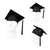Berets Nette College-Abschluss-Hut-Bachelor-Kappe mit Quasten für Männer und Frauen, Gymnasiasten, Party-Kopfbedeckung, Pografie-Requisiten