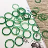 Klusterringar Natural Agate Green Jade Jewelry Gemstone Band Ring Stones For Women Men Jewelery Stone Superfine