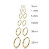 Gold Color Small Hoop Earrings Stainless Steel Circle Round Huggies for Women Men 2020 Ear Ring Bone Buckle Fashion Jewelry 25MM EarringsHoop Earrings Jewelry