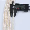 Łańcuchy 6-7 mm przycisk Real Natural White Finki Pearl Peads Strand