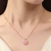 S925 Sterling Silver rotatable Necklace for Women 18K Gold Rhodium Plating Dainty Love Pendant Necklaces Wife Jewelry Rose Gold