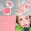 Air Cushion Blush Cheek Sponqe Seal Blush Heart Head Pink Matte Waterproof Long-lasting Multi-functional Highly Pigmented Facial Make-up