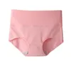 Algodão feminino antibacteriano virilha algodão roupa interior feminina cintura alta barriga elevador quadril gordura mm tamanho grande respirável shorts triângulo