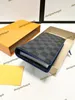 Luksusowe projektanci zippy portfel Portfel Kobiety oryginalne skórzane portfele sprzęgło długą klasyczną torebkę z pomarańczową pudełkiem torba dla kobiet torby czarne M63252 19*10 cm
