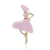 Brooches Fashion Arrival Acrylic Gymnastics Ballet Dancer Brooch Pin For Women Red Clothing Coat Jewelry