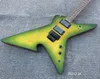 Cusom Culprit Yeşil Patlama Alev Akçaağaç Üst Dimebag Darrell Elektro Gitar Floyd Rose Tremolo Köprü Kilitleme Nutu Whammy Bar Çin Emg Pikaplar Siyah Donanım