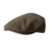 Berets Wool Flat Cap Men's Golf Cabbie Hat Gatsby Ivy Irish Hunting Sboy Driver Cabbies Beret 09