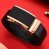 Men's Leather Ratchet Belt Dress with Slide Click Automatic Buckle Plus Size Luxury Ceinture