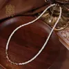 Correntes vintage 3-4mm pérola de água doce e grânulo natural 18k banhado a ouro colar 40 cm para mulher na moda luxo camisola cadeia jóias