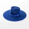 Bérets Laine Feutre Panama Chapeau Large Bord Rancher Fedora Hiver Plat Rigide Pour Hommes Femmes Profermance