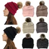 Woman Wool Hat Lady Winter Warm Pom Ponytail Beanies Knitted Hats Fashion Adult Hip-hop Ponytail Hat